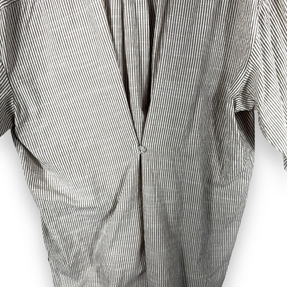 4 for $40 SALE! Lane Bryant Collared Button-Down Tunic, Cocoa Stripe, Size 26/28 - Picture 12 of 16
